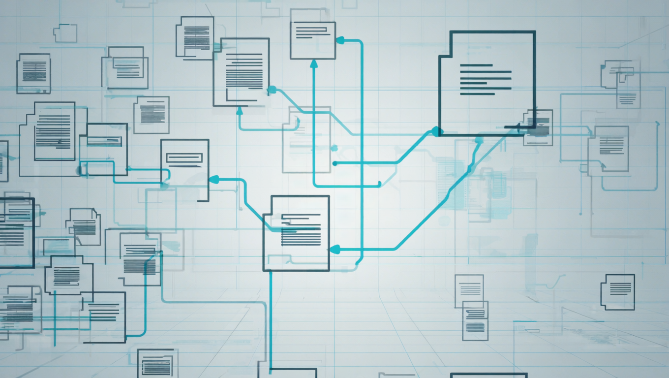 SEO-Impact von Duplicate Content: viele Produktseiten kaum gerankt – abstrakte Datenvisualisierung für E-Commerce